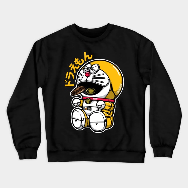 Doraemon Gold Crewneck Sweatshirt by Rockartworks